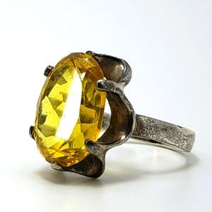 Citrine Sterling Silver 925 Marked Ring